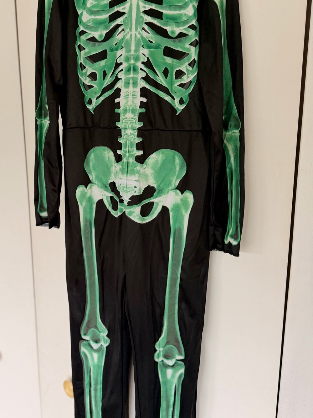 Kids Glow Skeleton Black and Green Costume